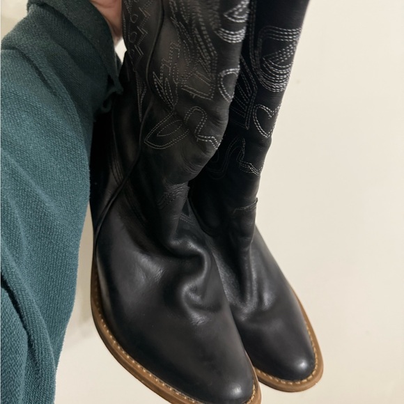 Vintage Women’s Capezio Black Heeled Western Cowgirl Boots - Picture 5 of 11